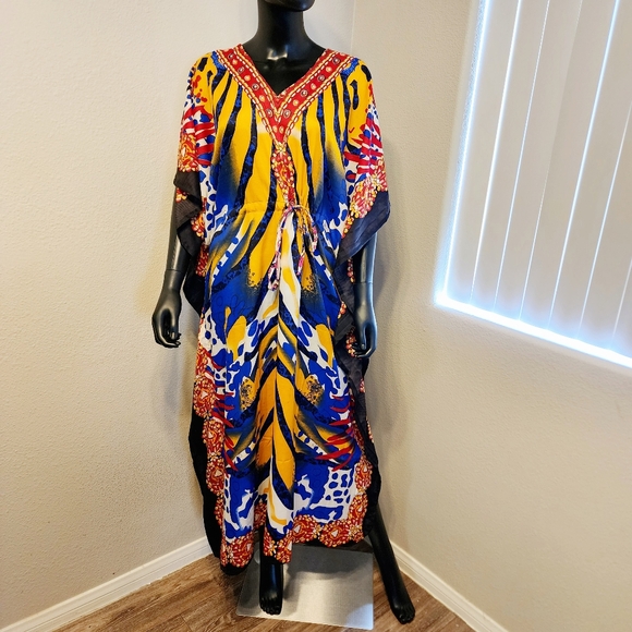 #514 Jessica Taylor Caftan with Drawstring. New with Tags. - Picture 2 of 6